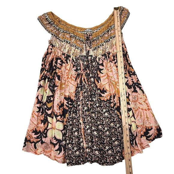 Free People Intimately Bali Mariposa Slip Dress in Black Combo - Picture 7 of 9